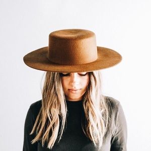 Women’s Brown Boater Hat Western Wear